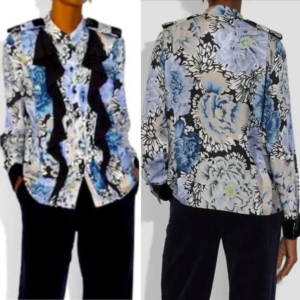 Coach x Kaffe Fassett Print Pleated Blouse Women’s 4